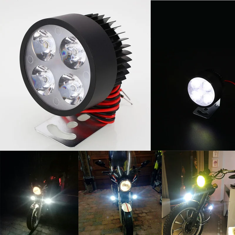 4 цвета в наличии 12V 90V светодиодный мотоцикл для е байка фары супер яркий