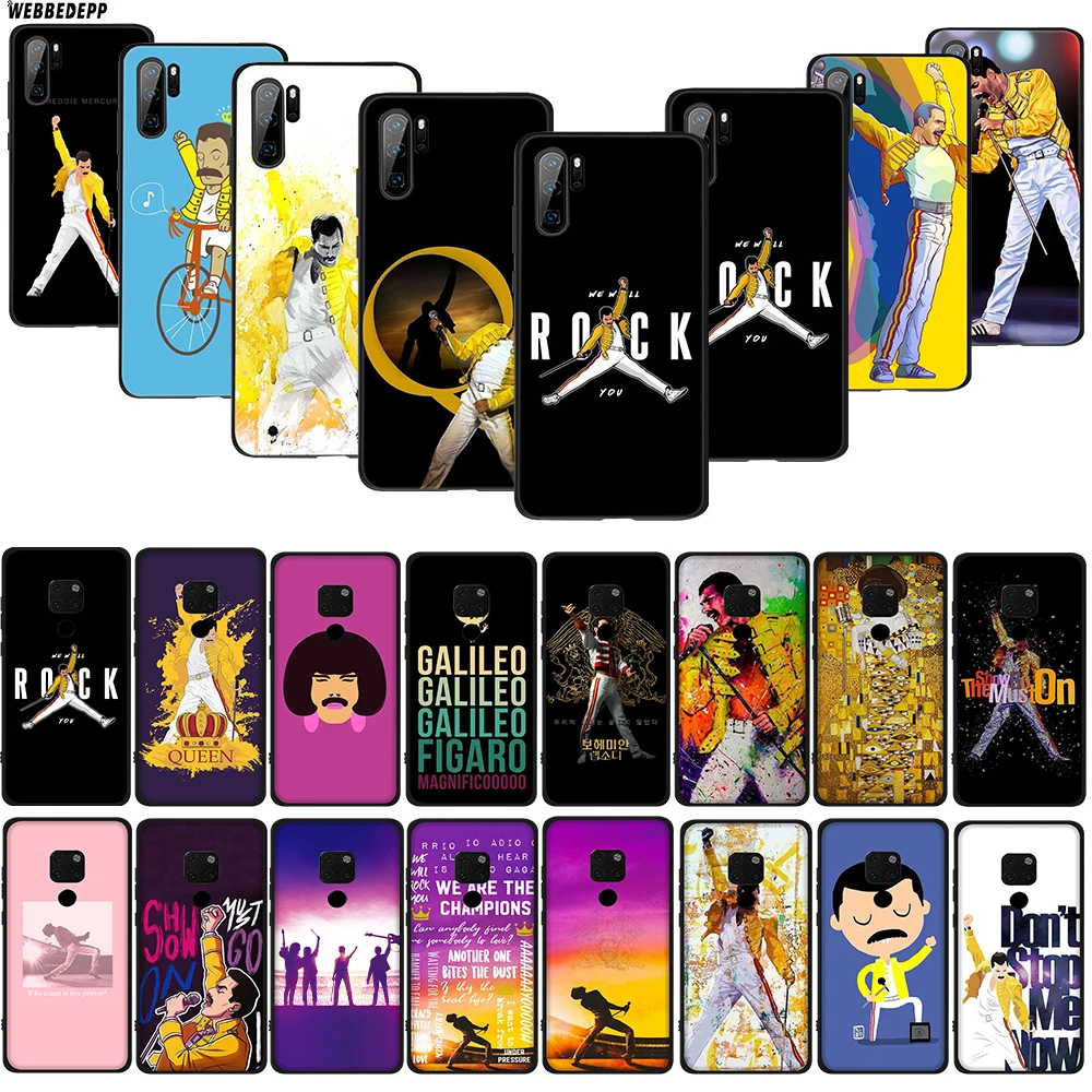WEBBEDEPP Freddie Mercury Queen band TPU мягкий чехол для Huawei Honor P smart Z Plus P20Lite Mate 30 Lite view 20 9x