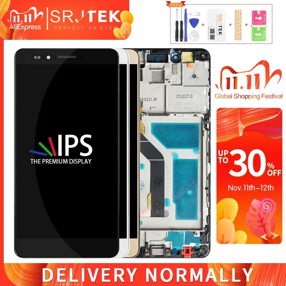 

ЖК-дисплей Srjtek для HUAWEI GR5 с сенсорным экраном и дигитайзером в сборе с рамкой 5,5 дюйма для HUAWEI Honor 5X Touch
