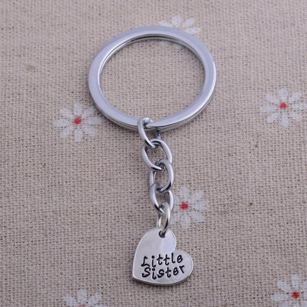 Big Middle Little Sister Keychains Heart Kerings Sisters Engraved Girls Jewlery Best Friends Gifts Christmas Presents | Украшения и