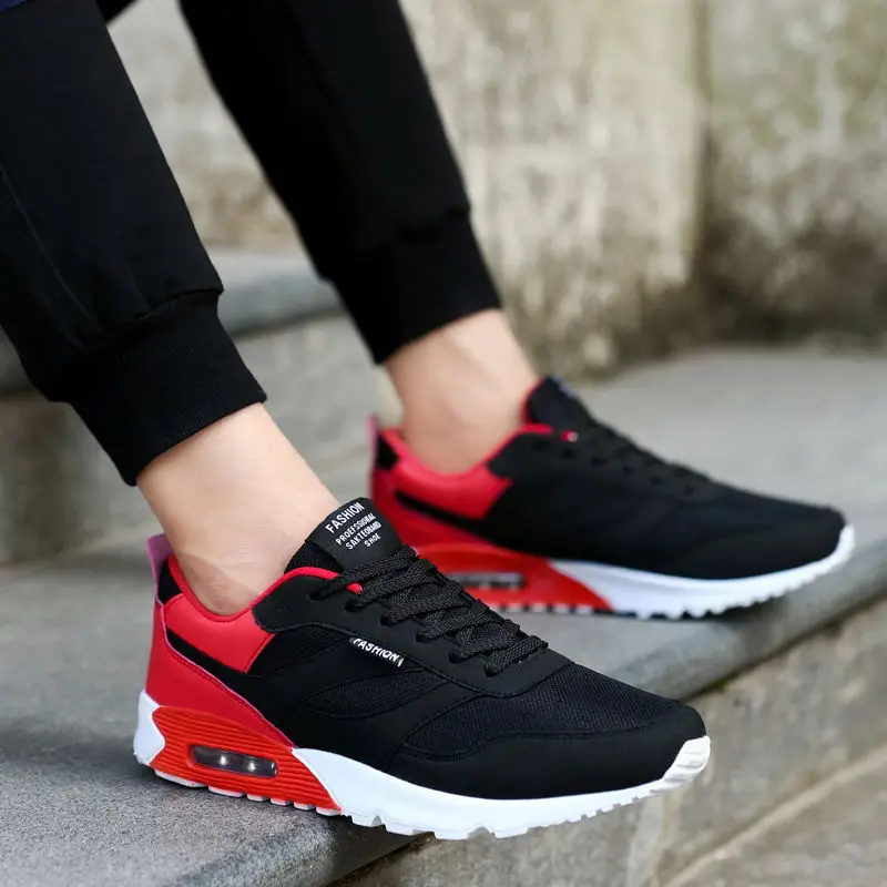 Новинка 2019 года дышащие мужские спортивные туфли из сетчатой кожи легкие