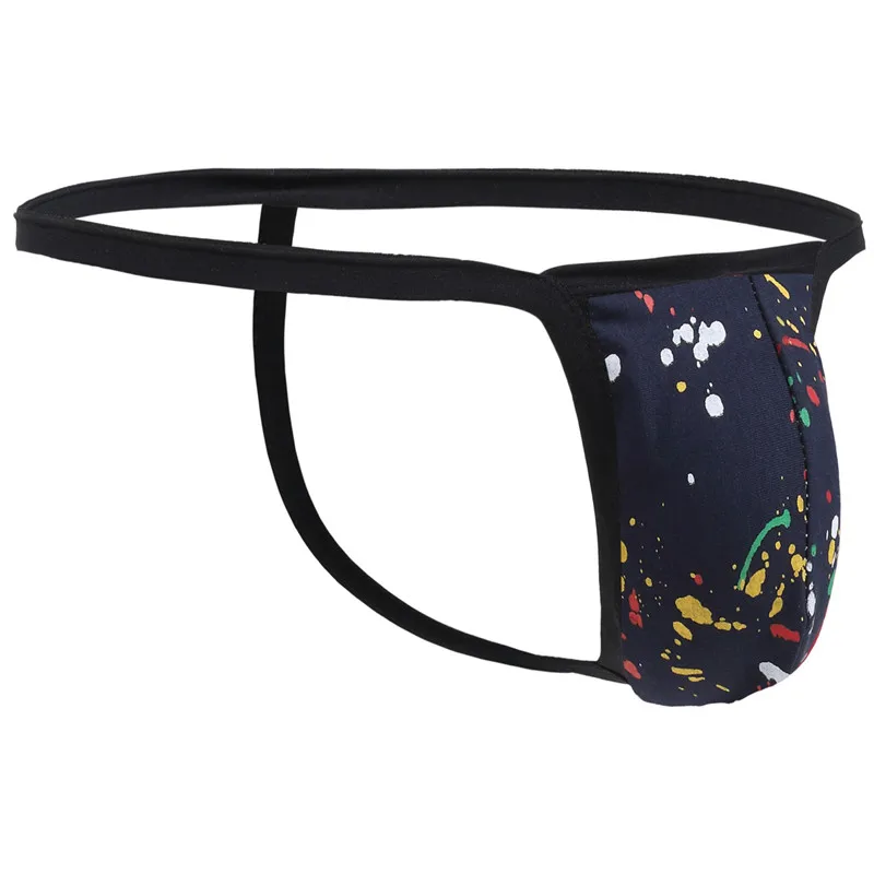 Новинка 2018 мужское хлопковое нижнее белье мужские сексуальные стринги с принтом