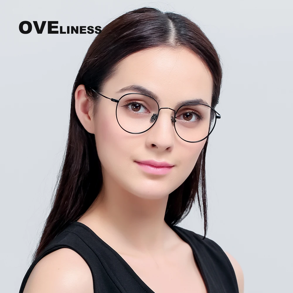 

Fashion Retro eyeglasses frames Optical Round Glasses Frame Women Men Myopia Prescription glasses Full Metal eyewear Spectacles