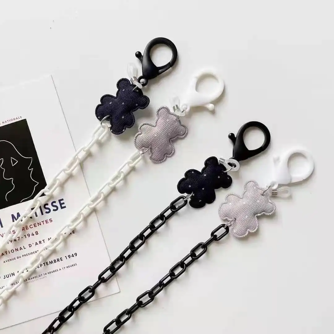 New creative cartoon bear acrylic lanyard necklace glasses chain earphone mask belt | Аксессуары для одежды