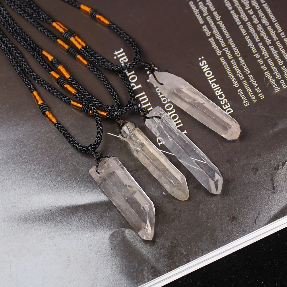 AP 1 шт. натуральный прозрачный кварц кулон кристалл кластер лечебные точки