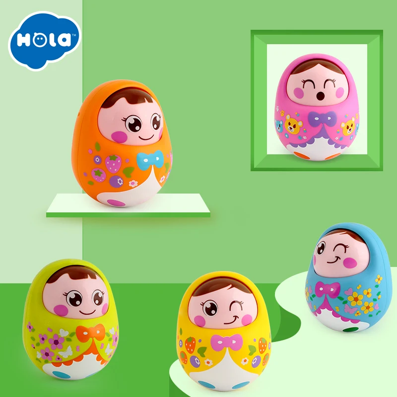 HOLA 979 детские игрушки погремушки кивающие матлиошка неваляшка кукла сладкий колокольчик Музыка неваляшка Обучающие Развивающие игрушки подарки на Рождество