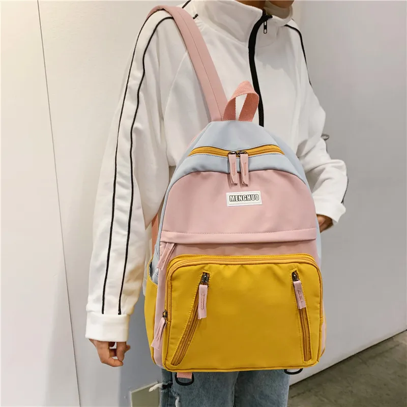 Женский нейлоновый рюкзак для книг с несколькими карманами | Багаж и сумки