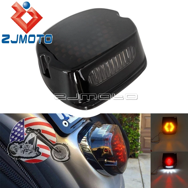 Tombstone-luz trasera LED integrada, intermitente, lámpara de licencia para Harley Sportster XL883 Electra Glide Road King Dyna