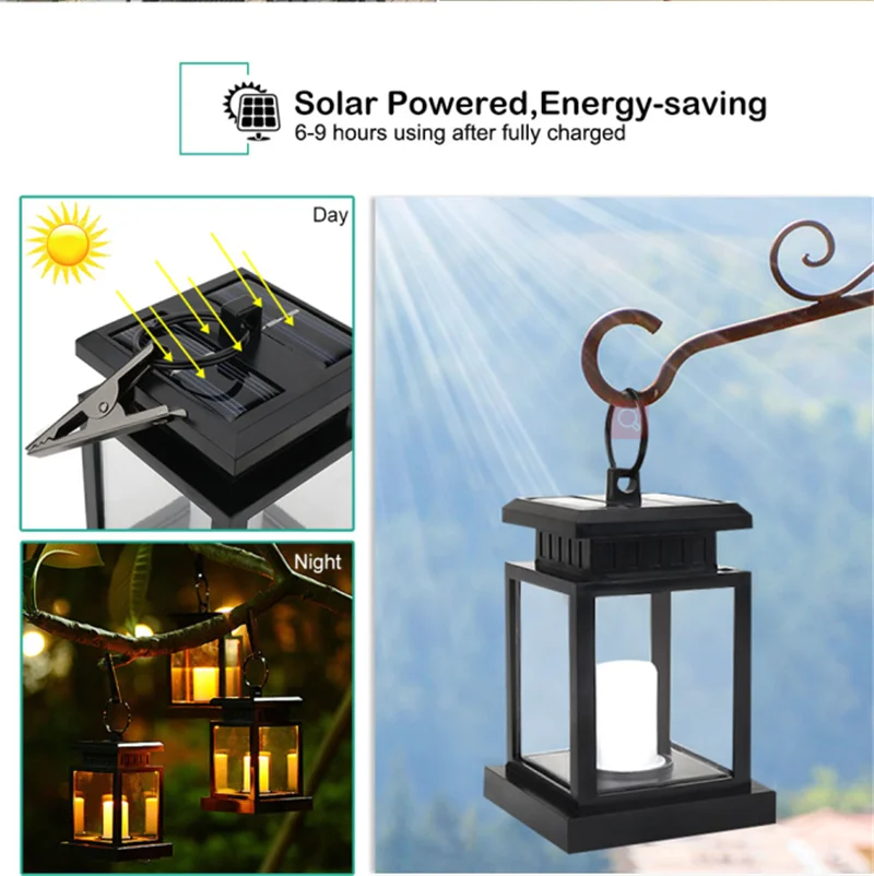 2 шт./лот традиционная Светодиодная лампа на солнечной энергии уличный фонарь для