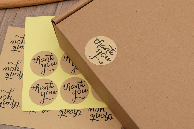 48 шт ручной работы wtih Красное сердце с надписью Love Thank you круглые Скрапбукинг Бумажные этикетки печать стикер DIY Подарочный стикер