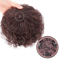 natural curly hair brazilian human hair non remy hair 100 human hair toupee topper clip in hair extensions hairpieces black wig