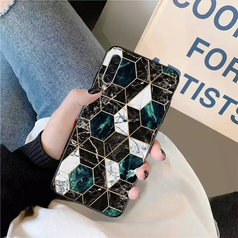

Geometry Matte Marble pattern Phone Case For Samsung galaxy S 9 10 20 A 10 21 30 31 40 50 51 71 s note 20 j 4 2018 plus