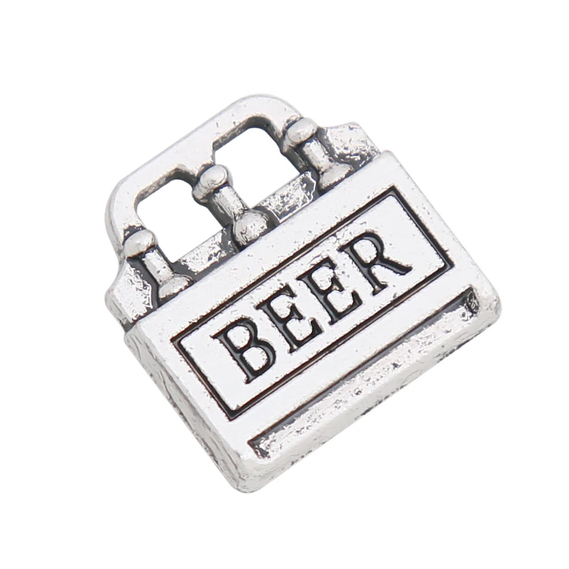 

HAEQIS Fashion Alloy Beer Box Charms Beer Bottles DIY exquisite Charms 13*13mm 50pcs AAC010