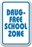 nonbrand personalized design of tin sign12 x 8drug free school zone wall decorator art deco poster metal sign wall decor