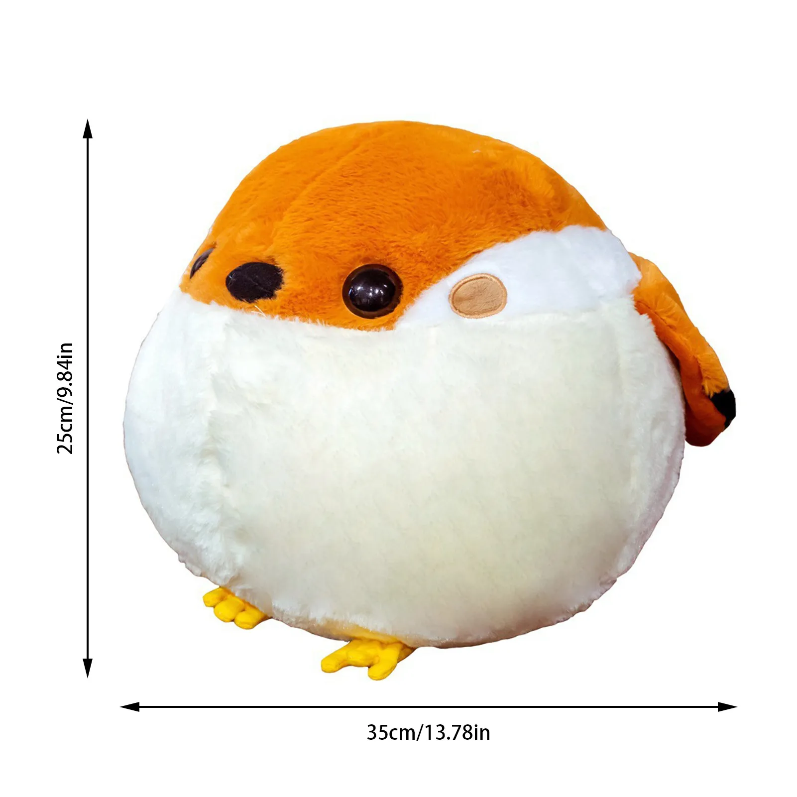 

25x35cm Soft Cartoon Cute Animal-shaped Bird Plush Toy Cute Animal Cotton Stuffed Toy Cuddling Sleep Sofa Bedroom Pillow Gift
