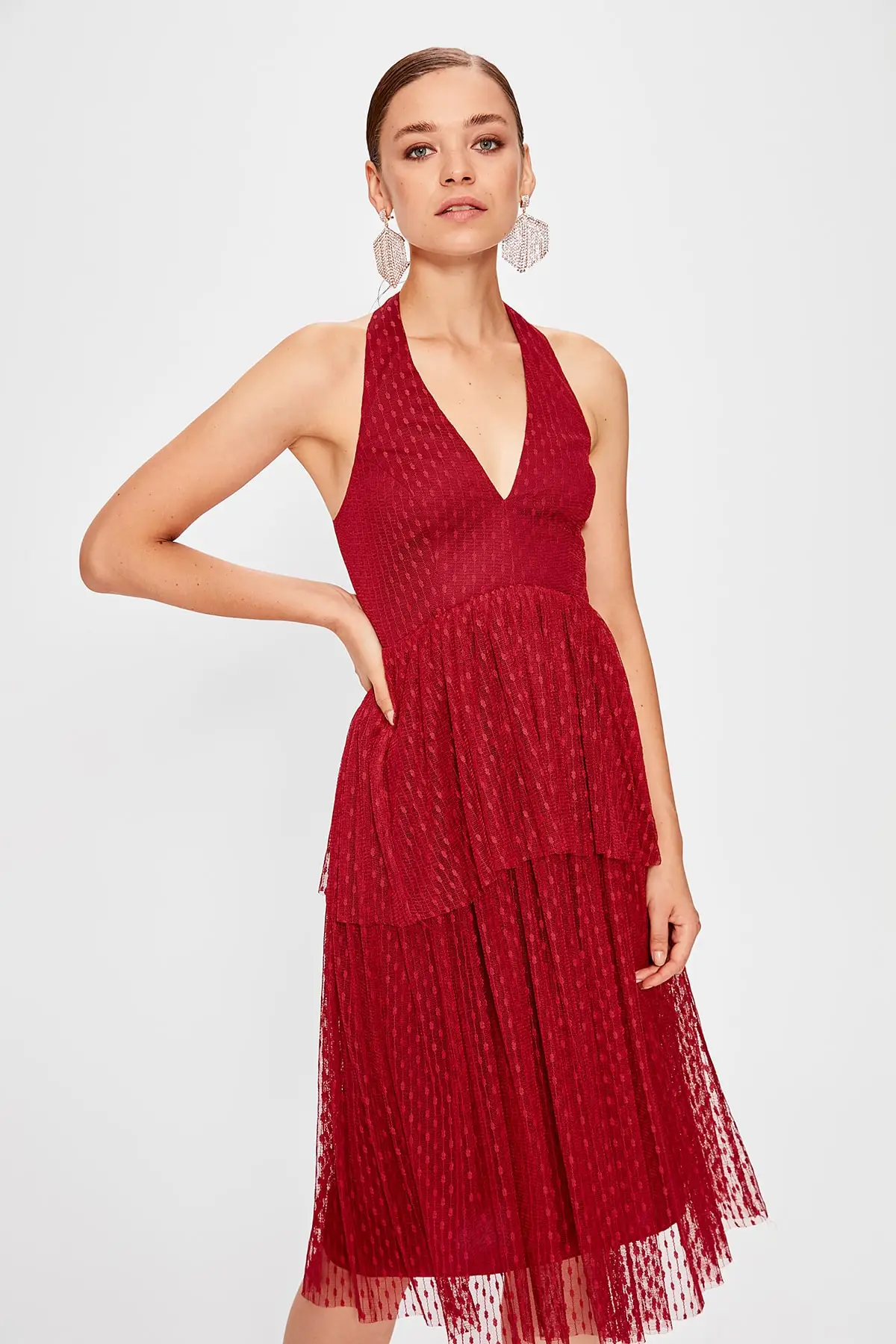 

Trendyol Lace Detail Dress TPRSS19EL0566