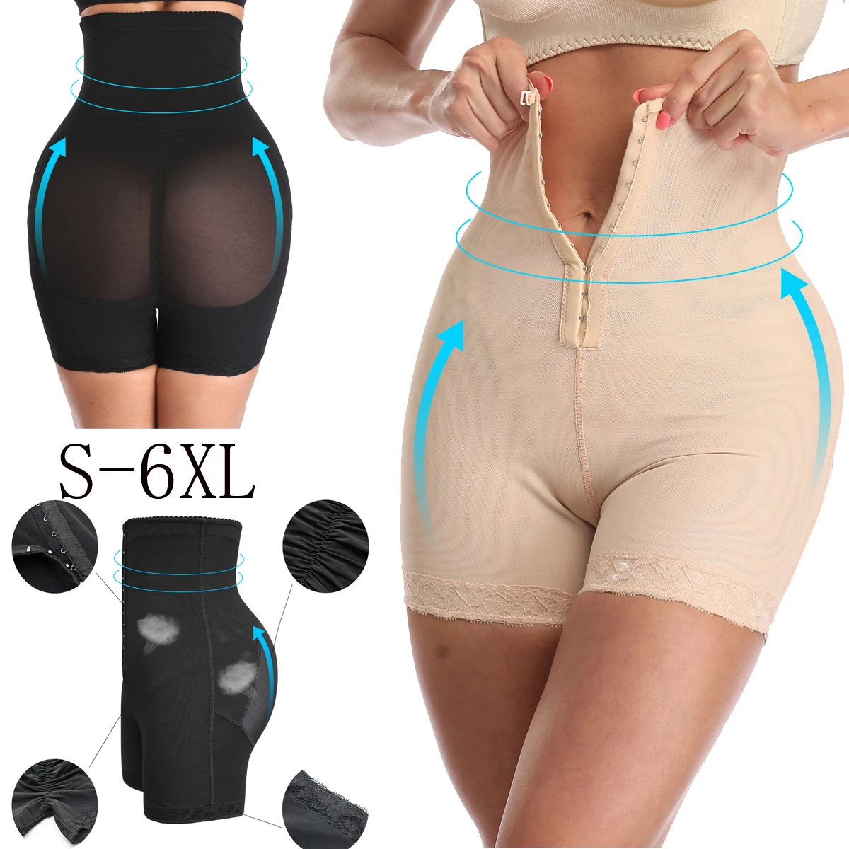 

HaleyChan Women's Plus Size High-waisted Abdomen and Hip Pants Corset Waist Trainer Body Suits for Women Wholesale Waist Trainer