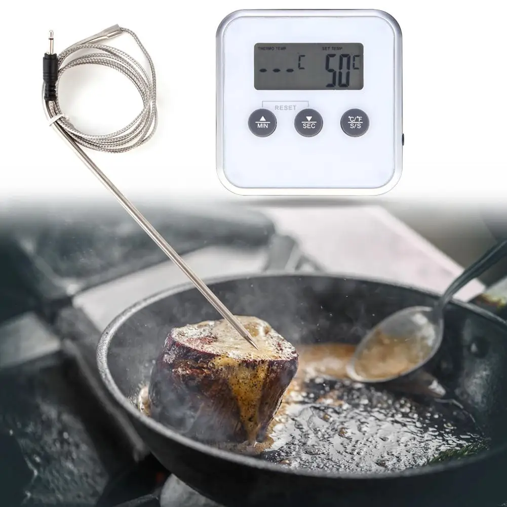 electronic thermometer timer food meat temperature meter gauge with probe free global shipping