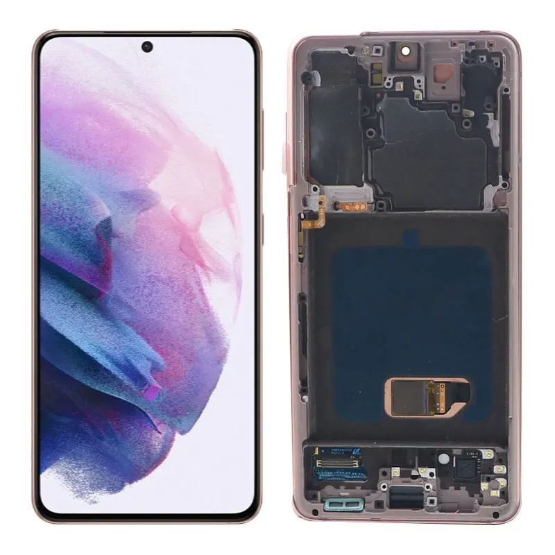 Pantalla LCD ORIGINAL para Samsung Galaxy S21, digitalizador de pantalla t&aacute;ctil con puntos, G991, G990F/DS, con marco s21 Plus, G996, G996F-2