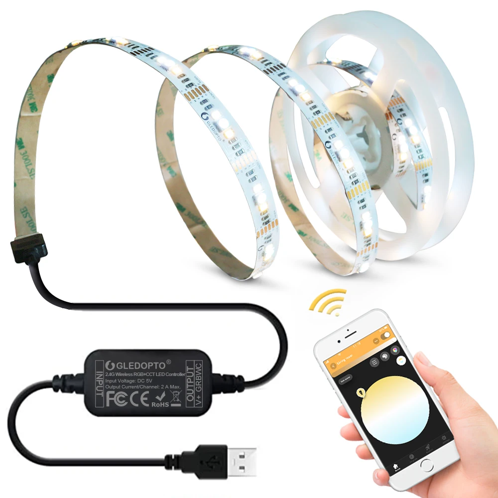 2 м 5 в RGB CCT светодиодный светильник управляемый ZigBee В USB мини контроллер умный дом