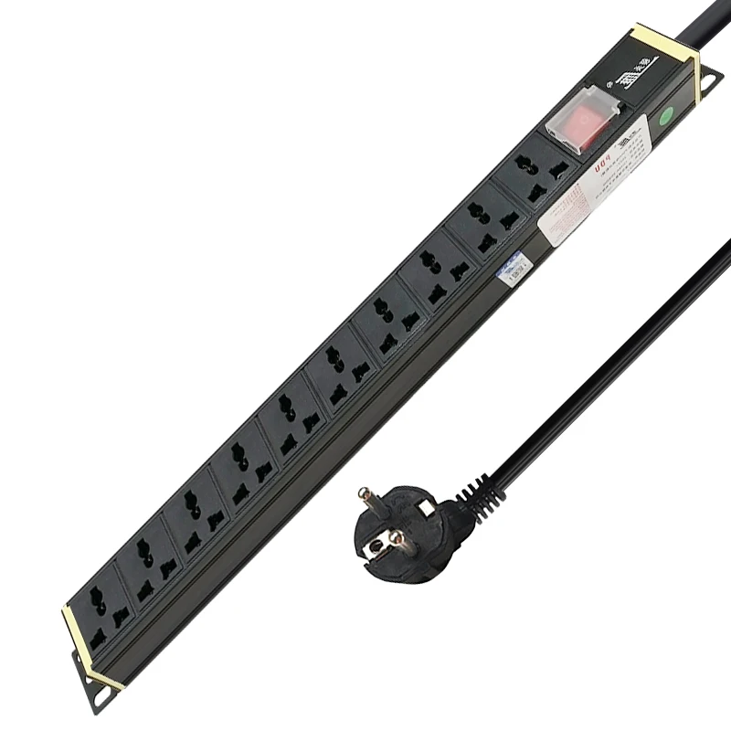 PDU 10 блок универсальные розетки двойной выключатель стойка сетевого шкафа