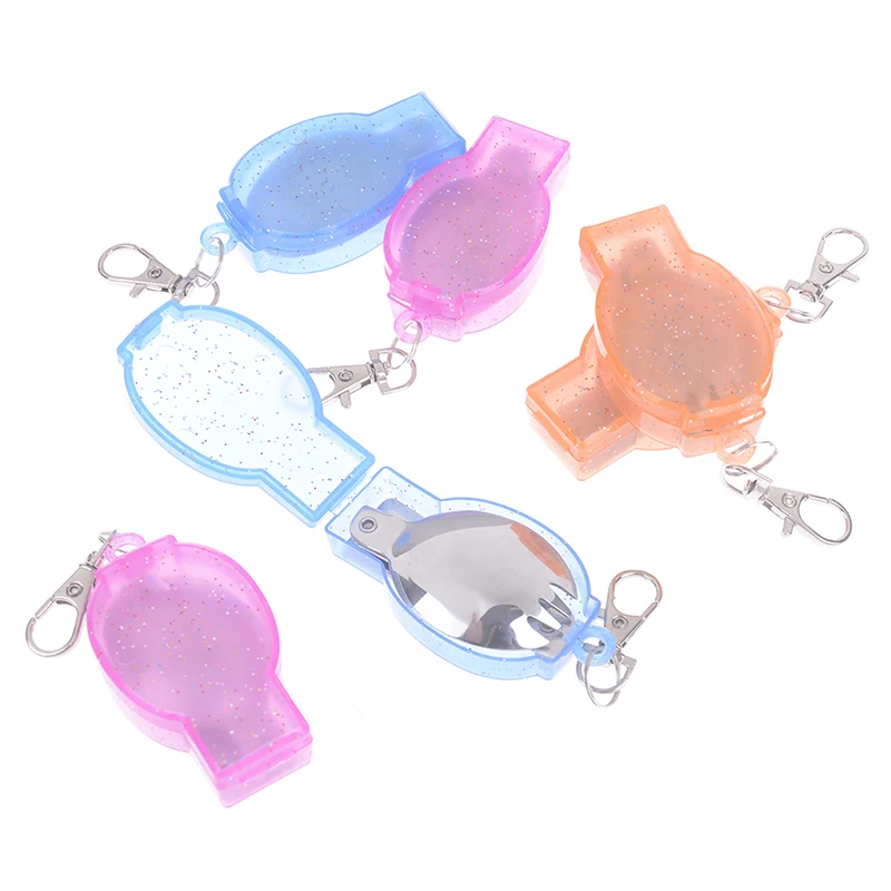 

Outdoor Stainless Steel Folded Fork Spoon Knife Picnic Camping Dinnerware Tableware with box