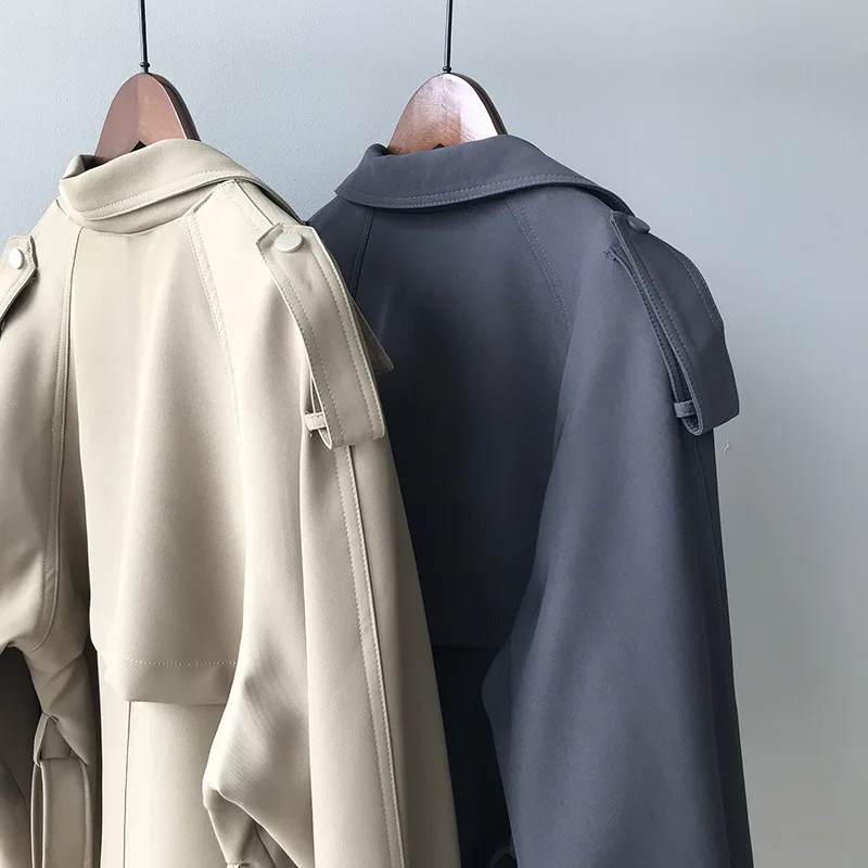 

2020 Women Autumn Trench Coat Long Sleeve Turn Down Collar Regular Legnth Women Coat Femme Casaco Abrigo Streetwear