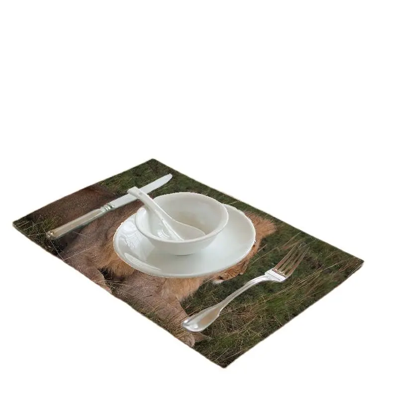 New Placemats African Animal Decoupage Family Kitchen Table Decoration Supplies Guardanapo | Дом и сад