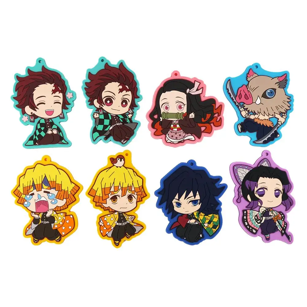 

Высота каблука 10 см демон убийца Kimetsu без Yaiba аниме камадо Tanjirou Nezuko Zenitsu кохау Shinobu томилочка Giyuu большой резиновый брелок