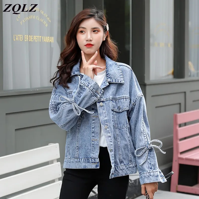 ZQLZ Осенняя джинсовая куртка женская 2020 новая уличная Повседневная женское