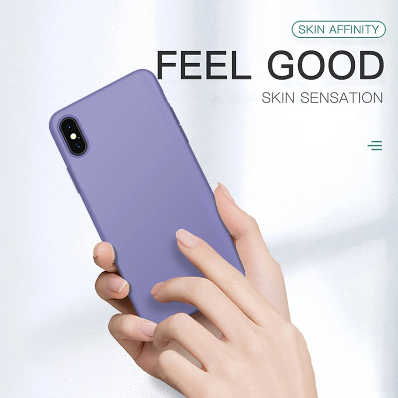 DATALAND карамельный цвет жидкий силиконовый телефон чехол для iPhone 6 6S 7 8 Plus X XR XS Max