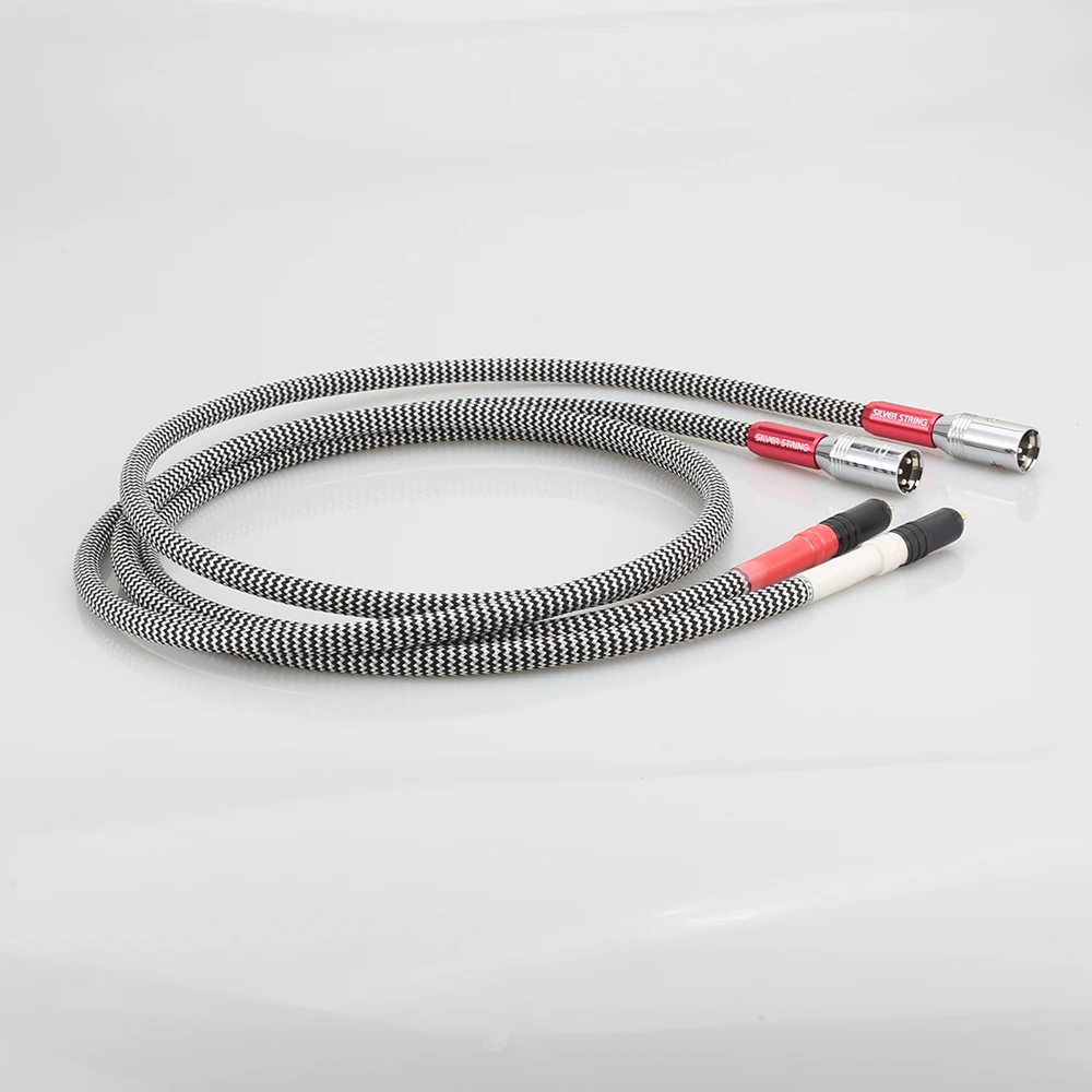 Hifi посеребренный аудио кабель 2 RCA штекер XLR HIFI 3 Pin Мужской аудиофил|2 rca male|audio cable