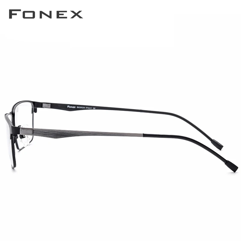 FONEX сплав очки рамки для мужчин Сверхлегкий квадратный близорукость по рецепту оправы для очков металл полный оптический Безвинтовые очки