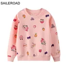 Свитшот детский осенний с аппликацией, розовый