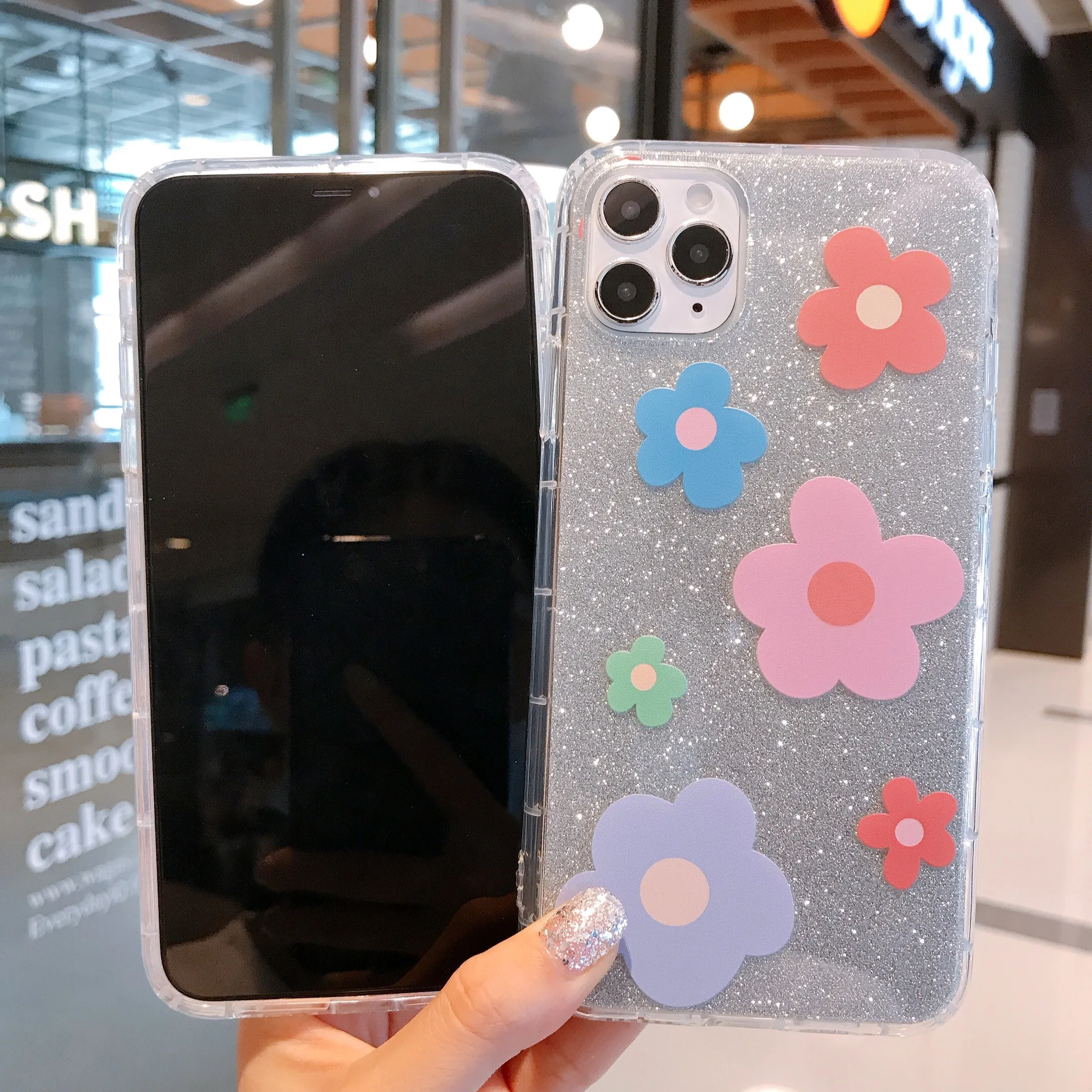 

Simple flowers are suitable for iphone11ProMax transparent 7/8plus x xsmax xr mobile phone case