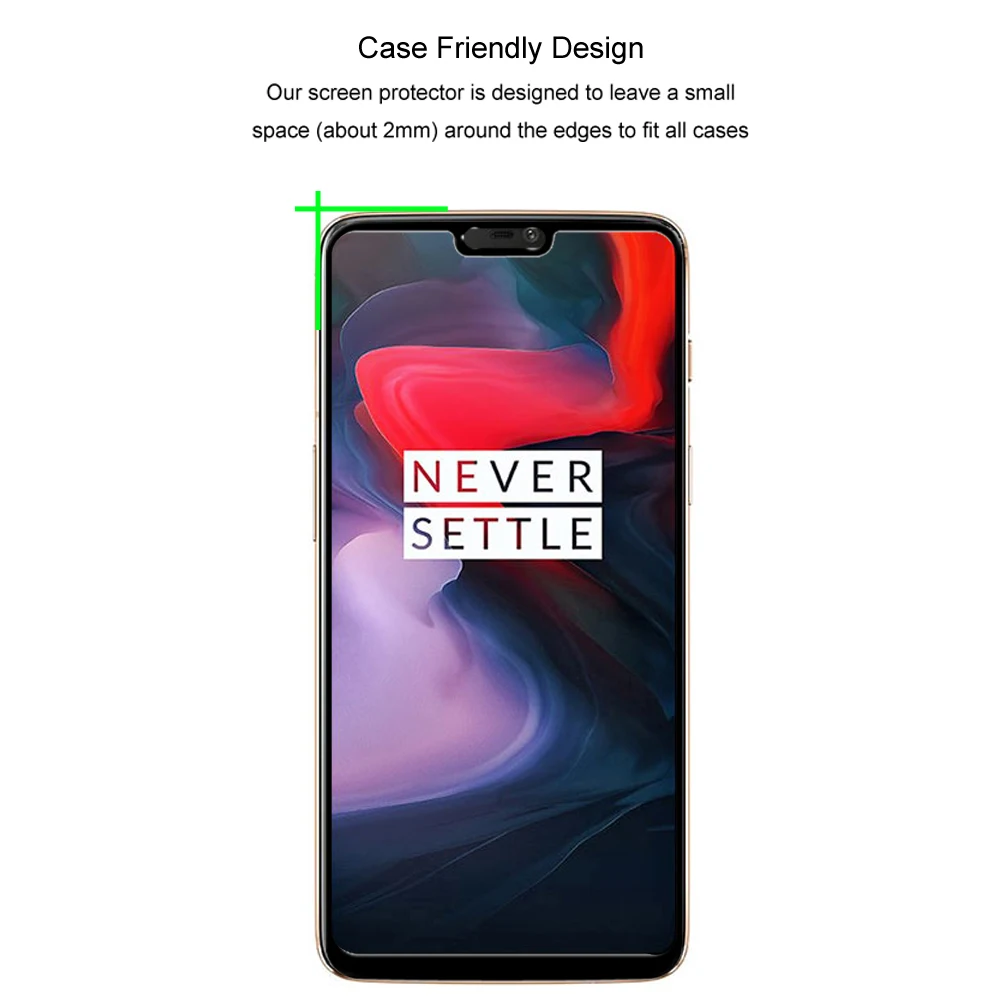 for oneplus 6 full coverage tempered glass phone screen protector protective guard film 2 5d 9h hardness free global shipping