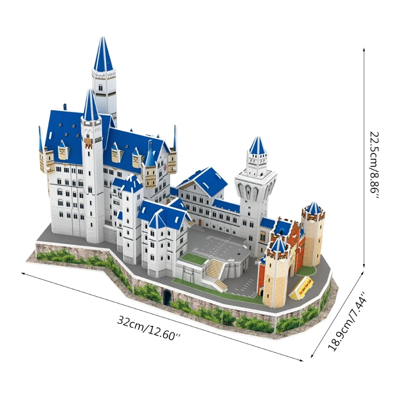

3D Neuschwanstein Castle Puzzles for Adults and Teens Germany Architecture Building Model Kits intelligence toys