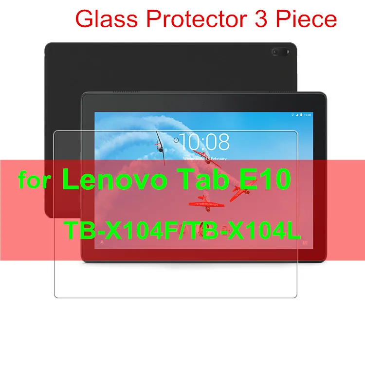 For Lenovo Tab E10 3 шт 9H закаленное стекло для lenovo Tab M10 TB-X605F/L стеклянная пленка для lenovo Tab E10 TB-X104F/L Tab P10TB-X104F/L Защита экрана - Цвет: For Lenovo Tab E10