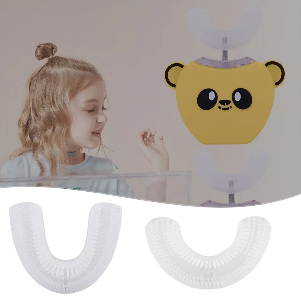 Waterproof Design U Shape Children Kids Silicone 360 Degree Sonic Automatic Electric Toothbrush Teeth Whitening | Бытовая техника