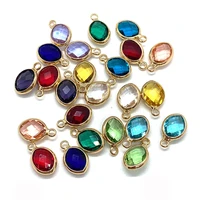 10pcspackage color crystal pendant oval lady necklace earrings jewelry accessories diy handmade jewelry charm birthday gift