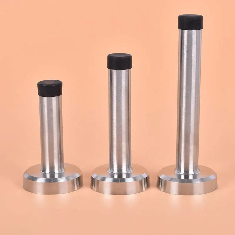 

Stainless Steel 1 Set Door Stop Stopper Bumper Wall Mounted Protector Sound Dampening