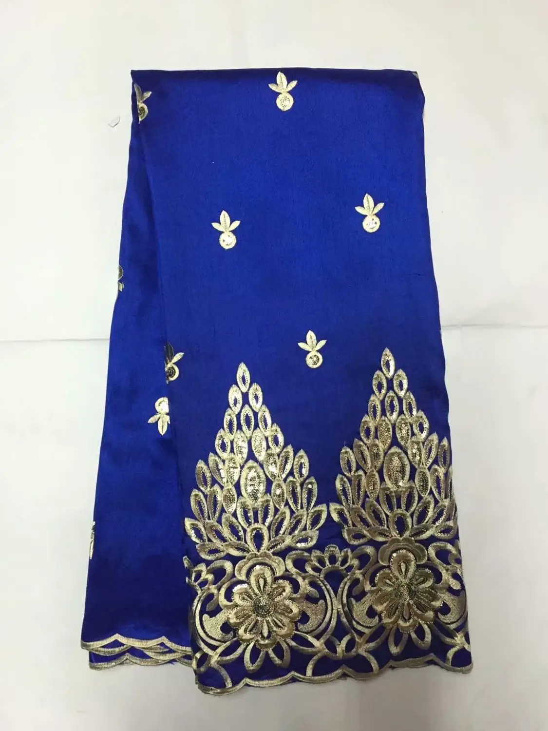 Новое поступление Королевский синий африканский Джордж кружевная ткань с