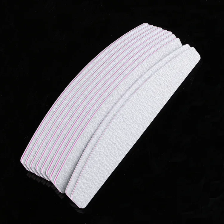 10 шт. пилка с песком Луной для ногтей наполовину Маникюр mo jia двусторонний