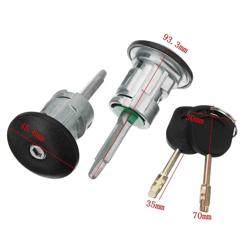 

Car Front Left & Right Door Lock Barrels 2 Keys 060638 YC15-V220K51AA 4060639 YC15-V22 For Ford Transit MK6 MK7 2000