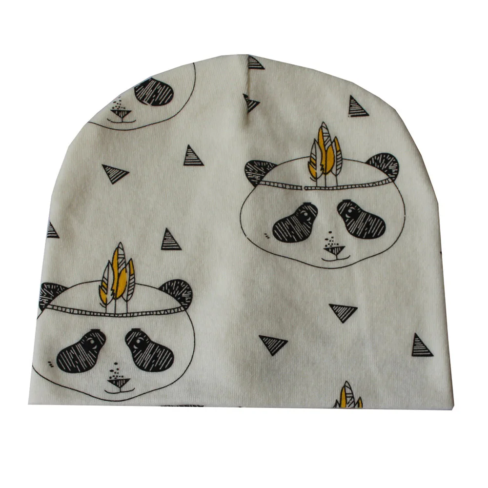 Fashion Newborn Baby Hat Cartoon Animal Print Boy Girls Beanie Cotton Children Skull Cap | Детская одежда и обувь