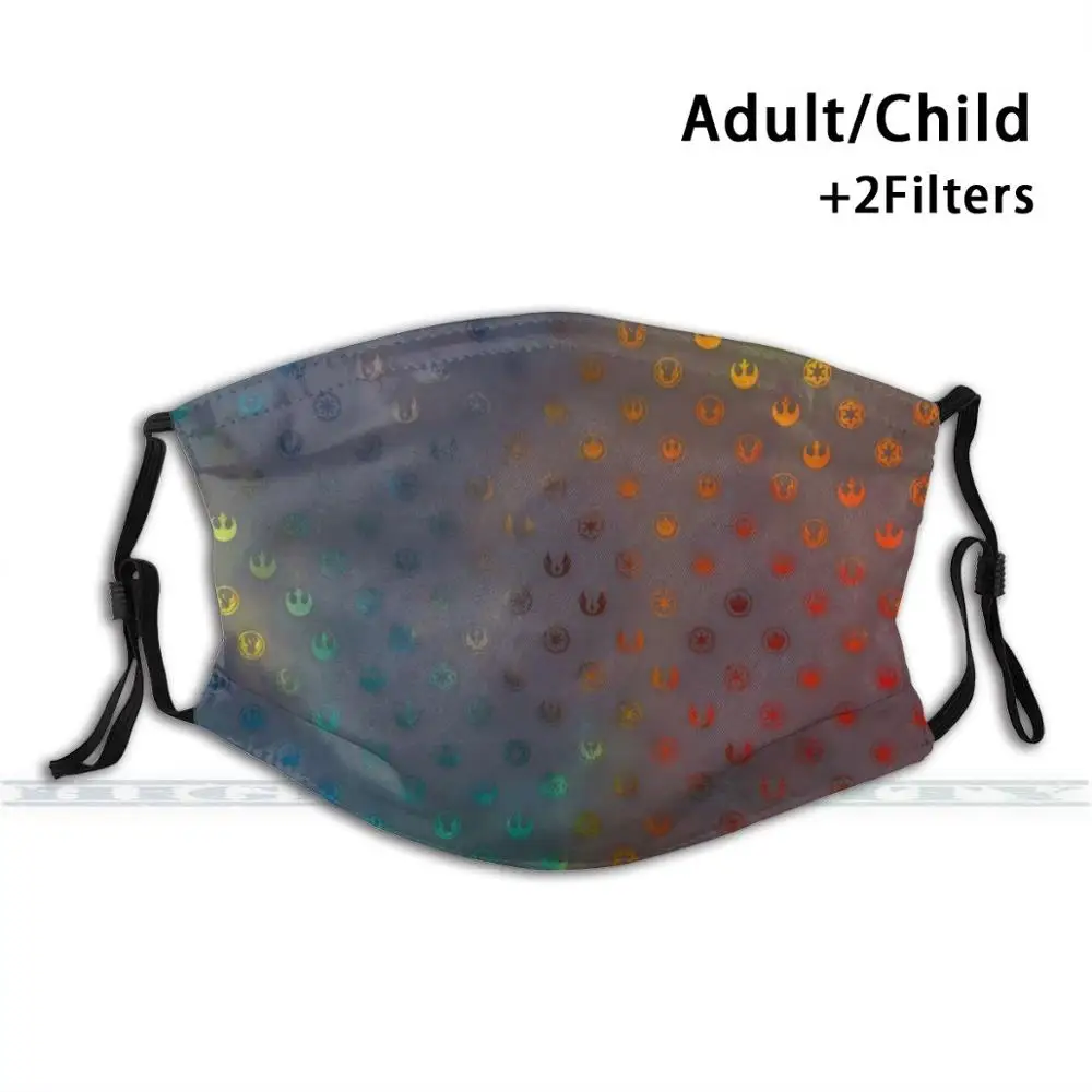 

Galaxy Far Far Away Fashion Print Reusable Funny Pm2.5 Filter Mouth Face Mask Stars War Droid Battle Space Jedi