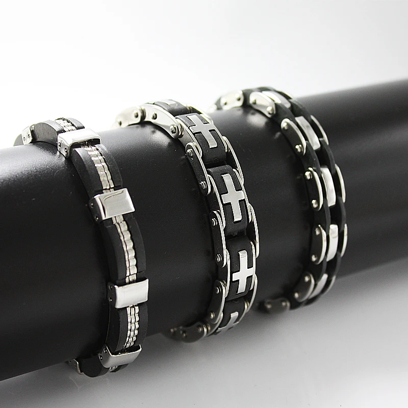 Крутые Мужские Силиконовые байкерские велосипедные мотоциклетные цепи мужские