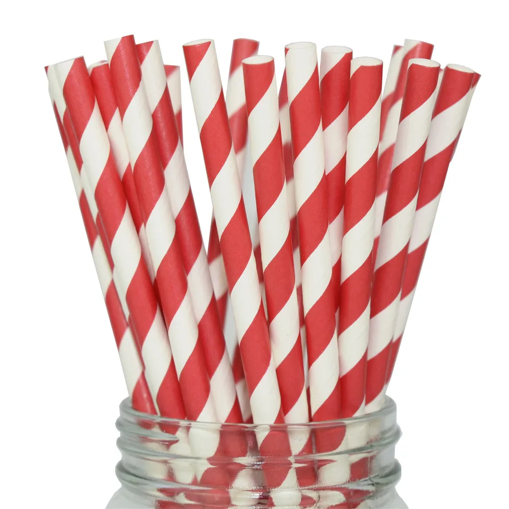 25 шт бумажная соломенная полоса вечерние красочные соломинка для питья