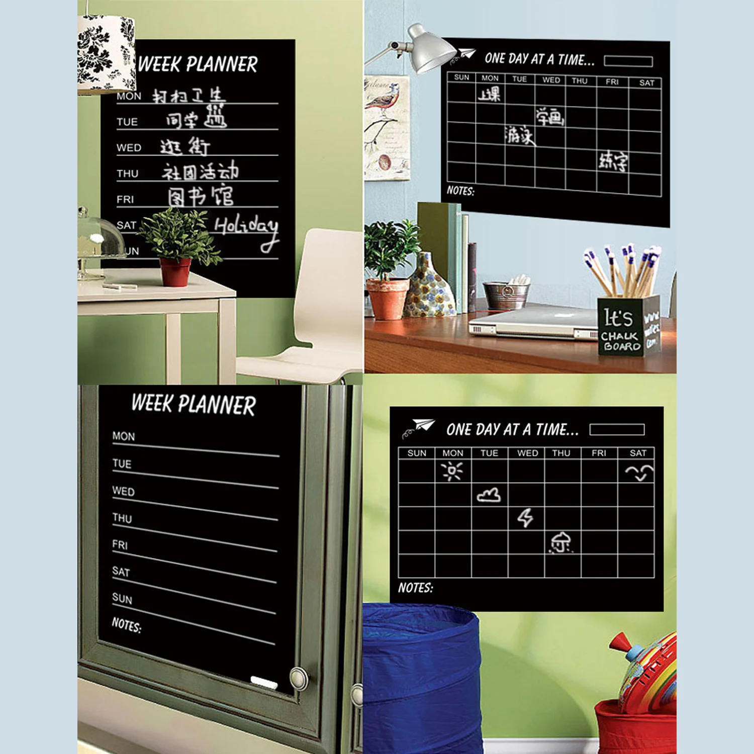 Многоразовые недели месяц ежедневник доска самоклеющиеся наклейки на стены для