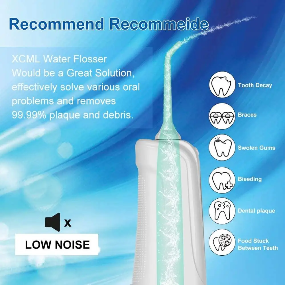 Ирригатор для полости рта 4 режима водяной Флоссер USB Перезаряжаемые очиститель